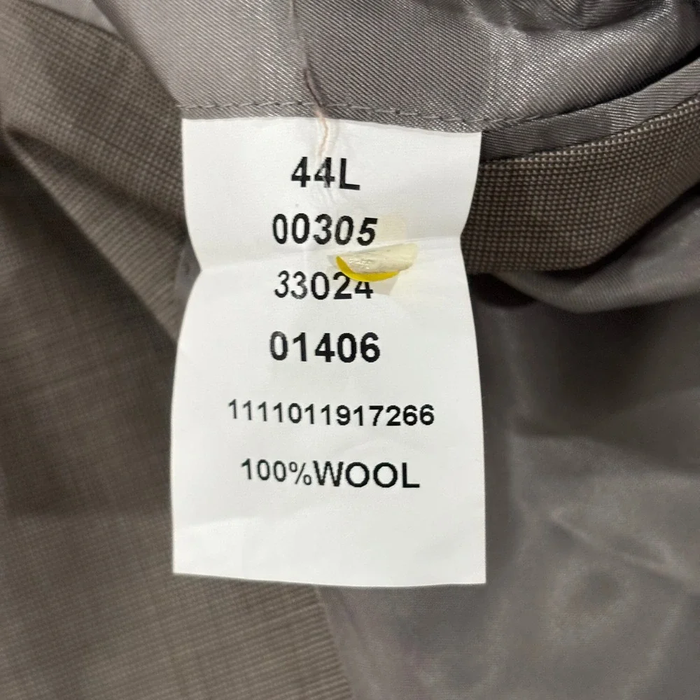 Jos. A. Bank Signature Collection Grey 100% Wool Blazer Jacket 44L 00305